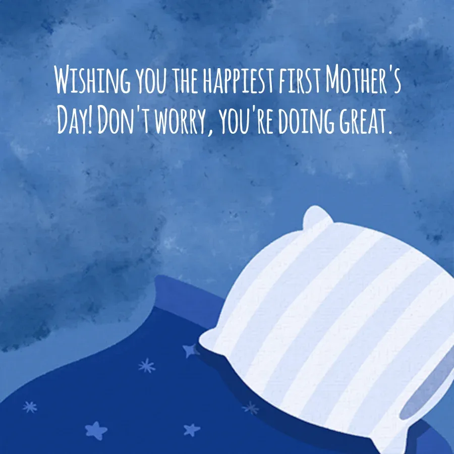 Sleepy Mom card inside right
