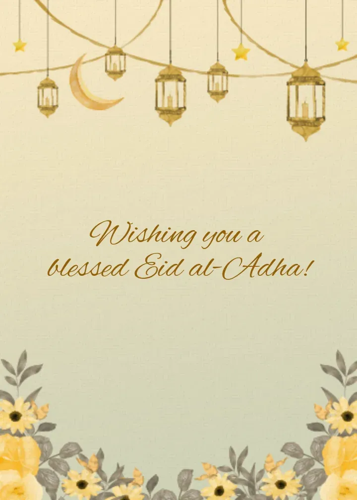 Floral Lantern card inside right