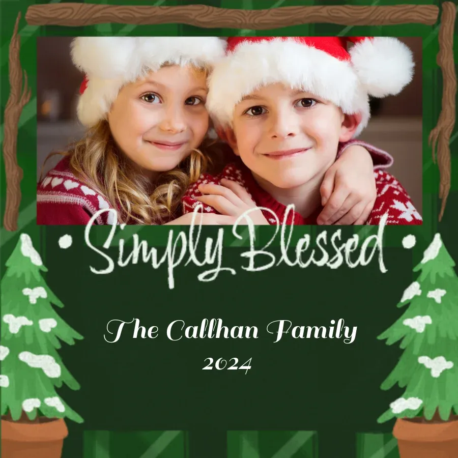 Simply Blessed Photo card front