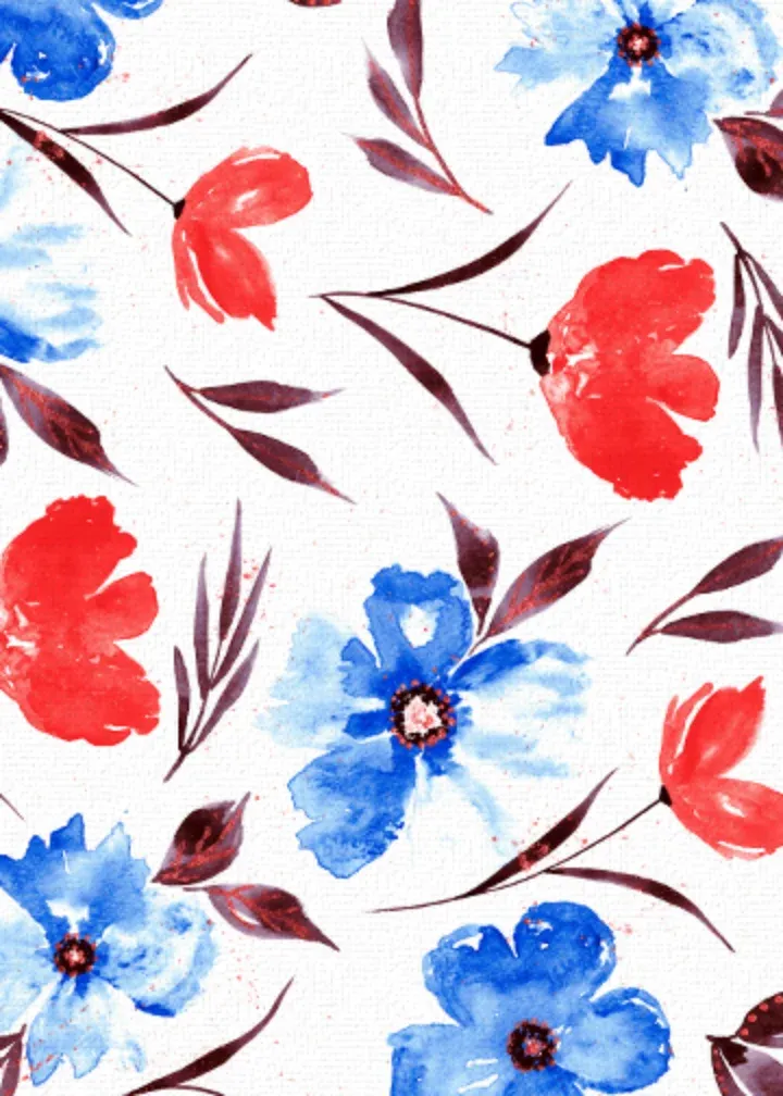 Patriotic Floral card inside left