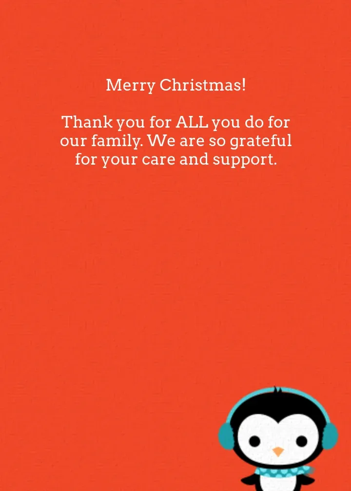 Little Minds Teacher card inside right