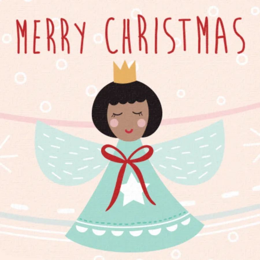 Christmas Angel Crown card front