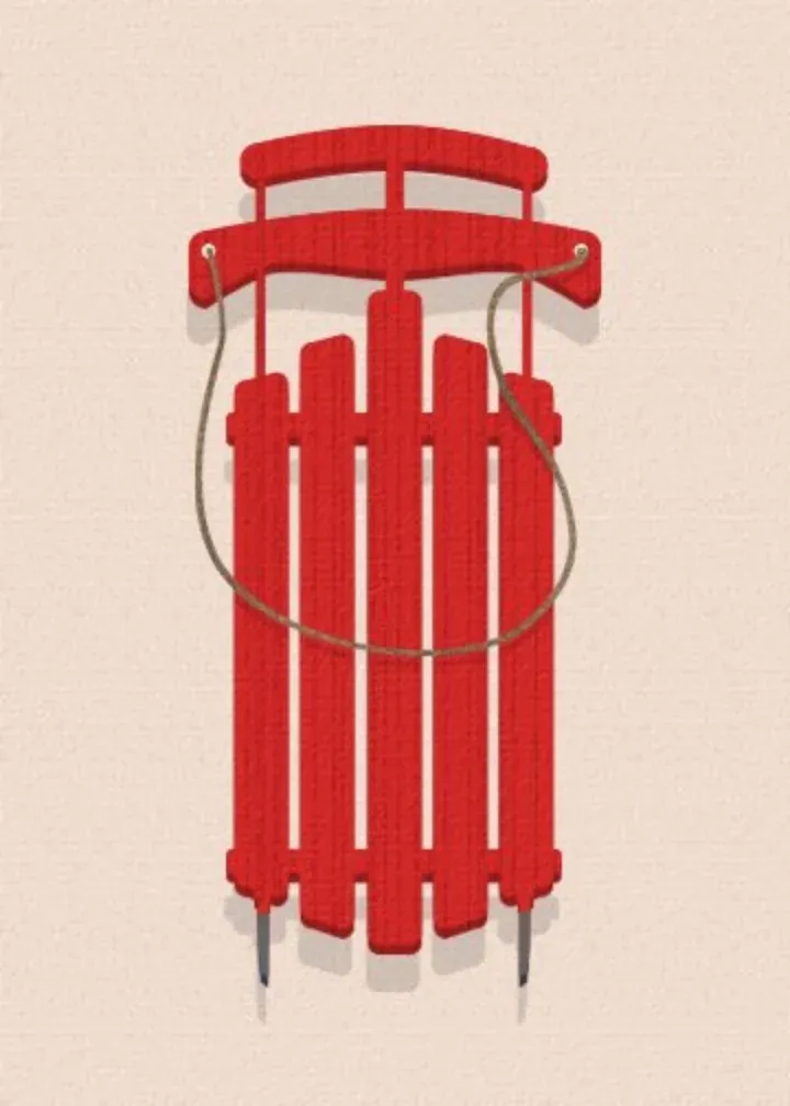 Sleigh Thank You card inside left