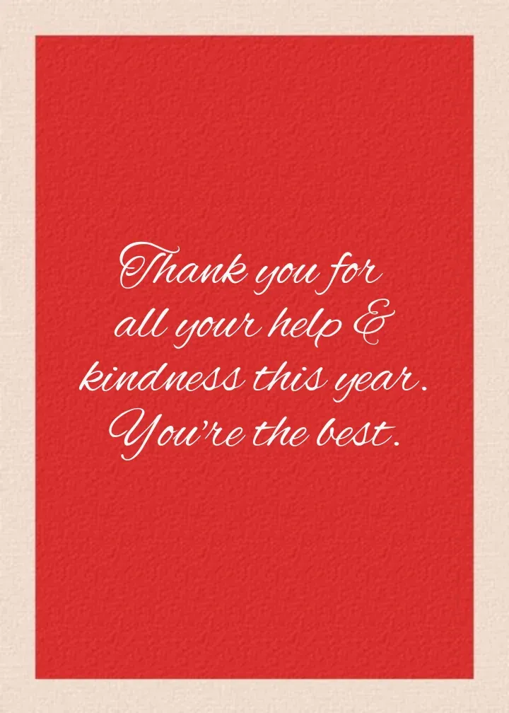 Sleigh Thank You card inside right