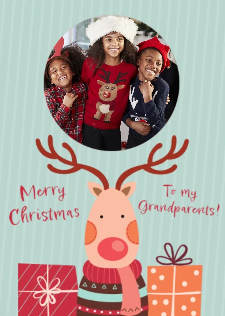 Merry Christmas Grandparents card front