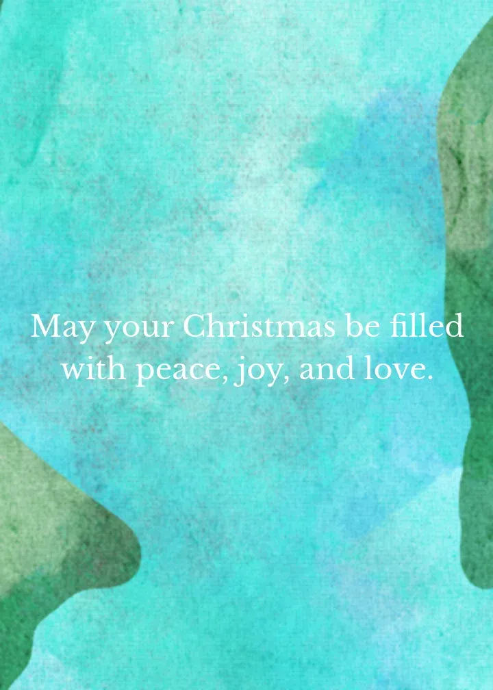 Illustrated Peace on Earth card inside right