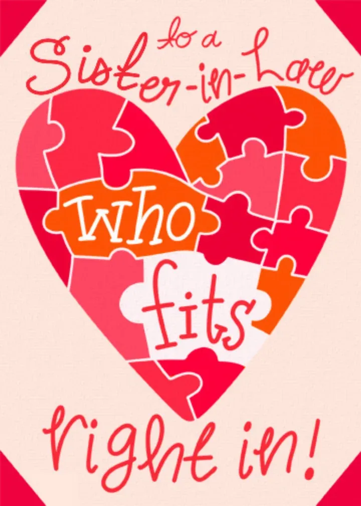 Sister-In-Law Puzzle card front