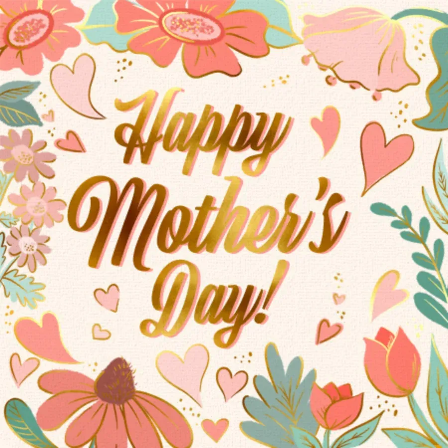 Golden Mom card front