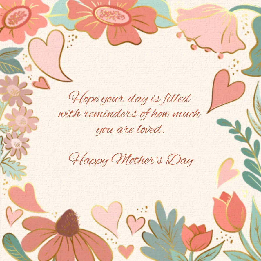 Golden Mom card inside right