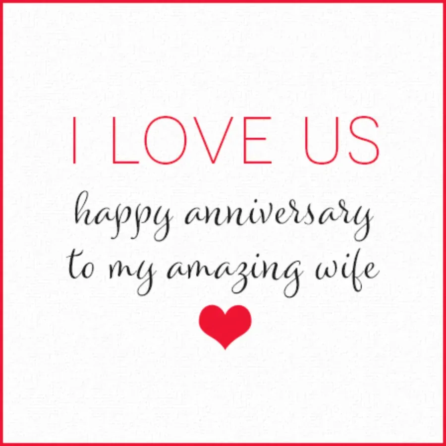 Anniversary Love Wife card front