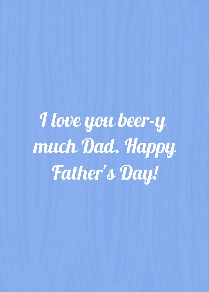 Beer Dad card inside right