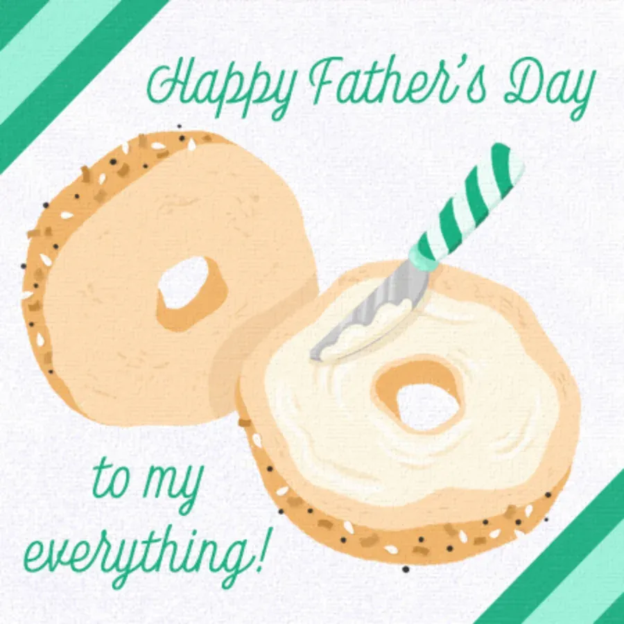 Bagel Father's Day card front