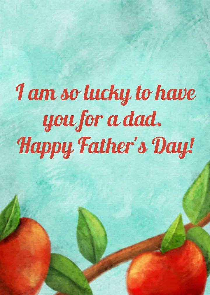 Apple Father's Day card inside right
