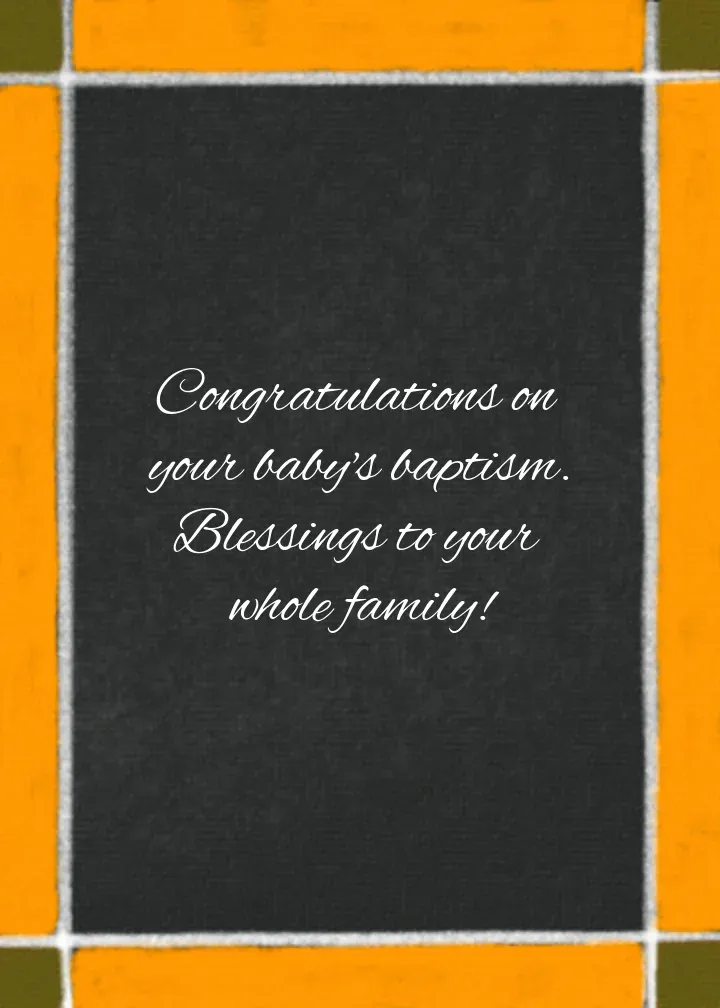 Stained Glass Baptism card inside right