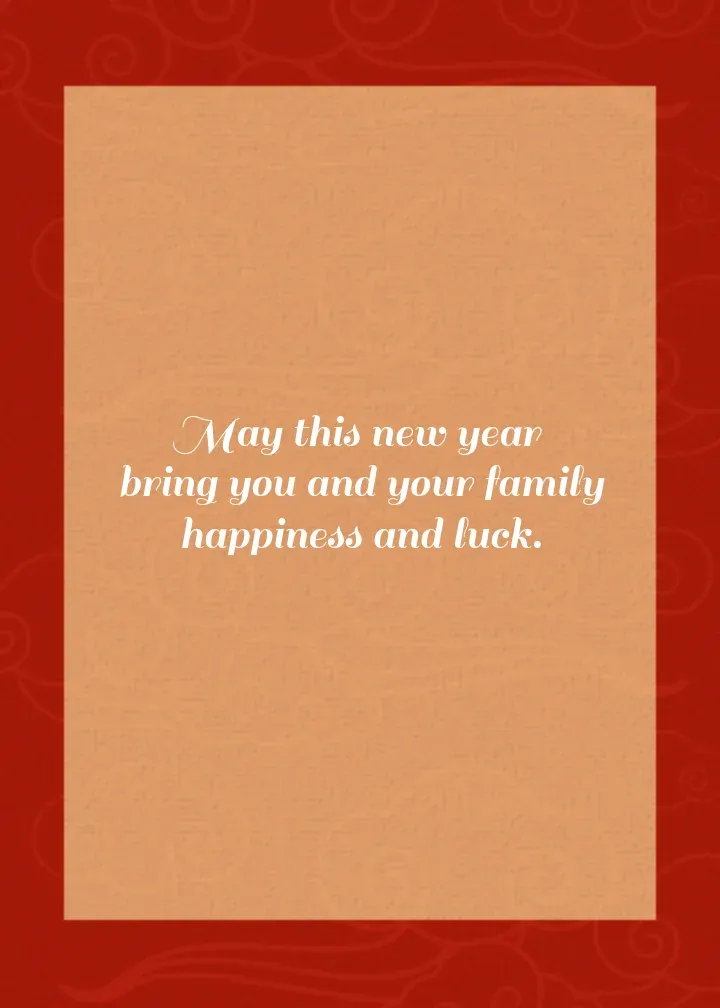 Year of the Snake card inside right