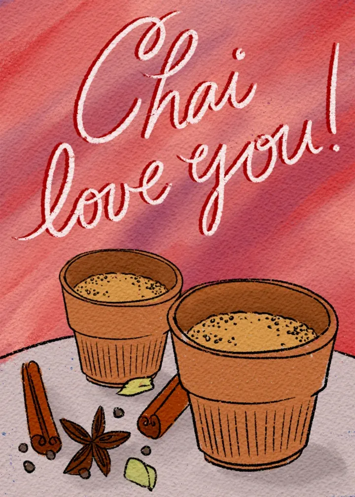 Chai Valentine card front