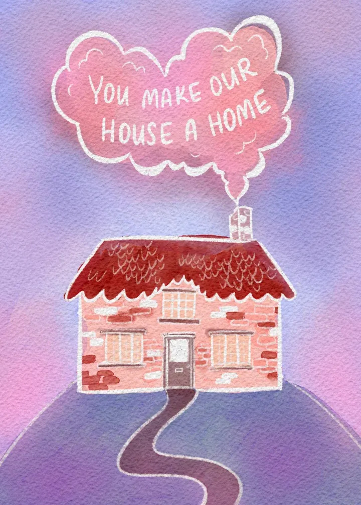Cozy Cottage Valentine card front