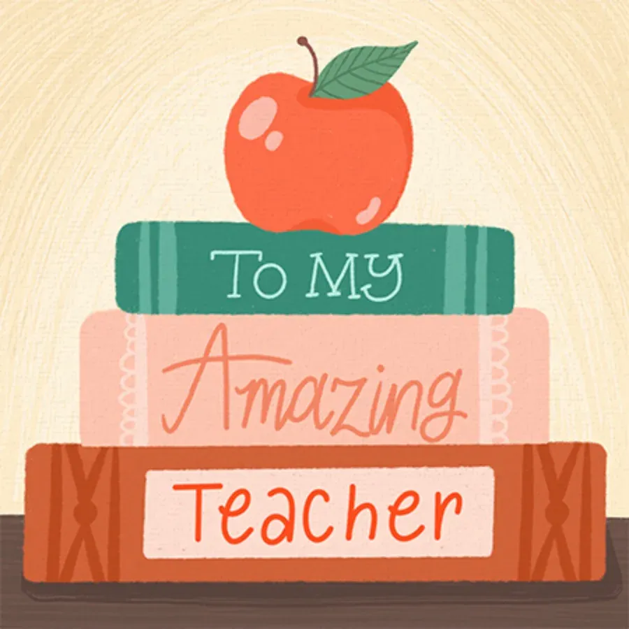 Teacher Books card front
