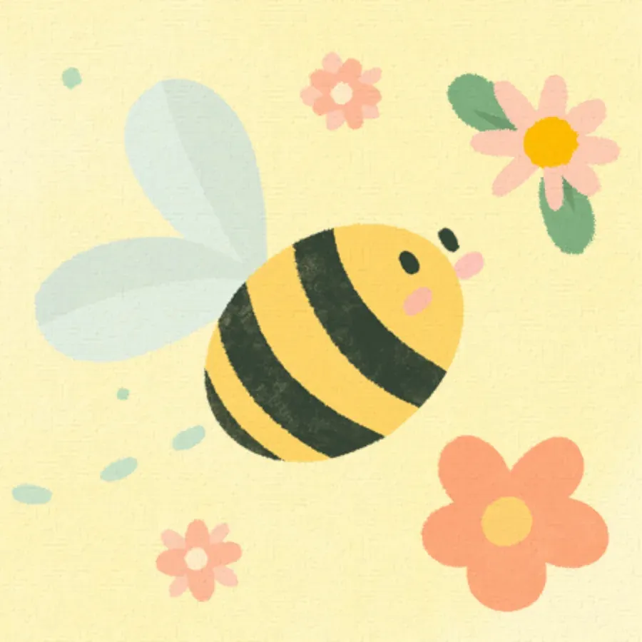 Teacher Day Bee card inside left