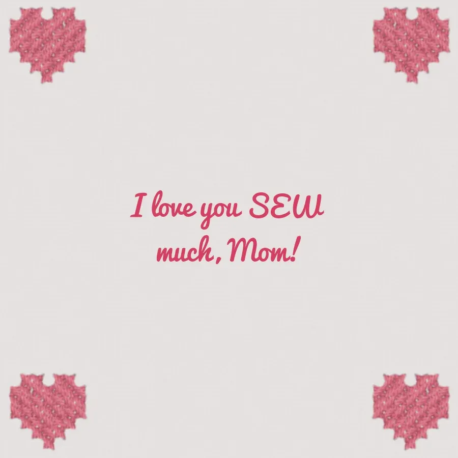 Abe Cross Stitch card inside right