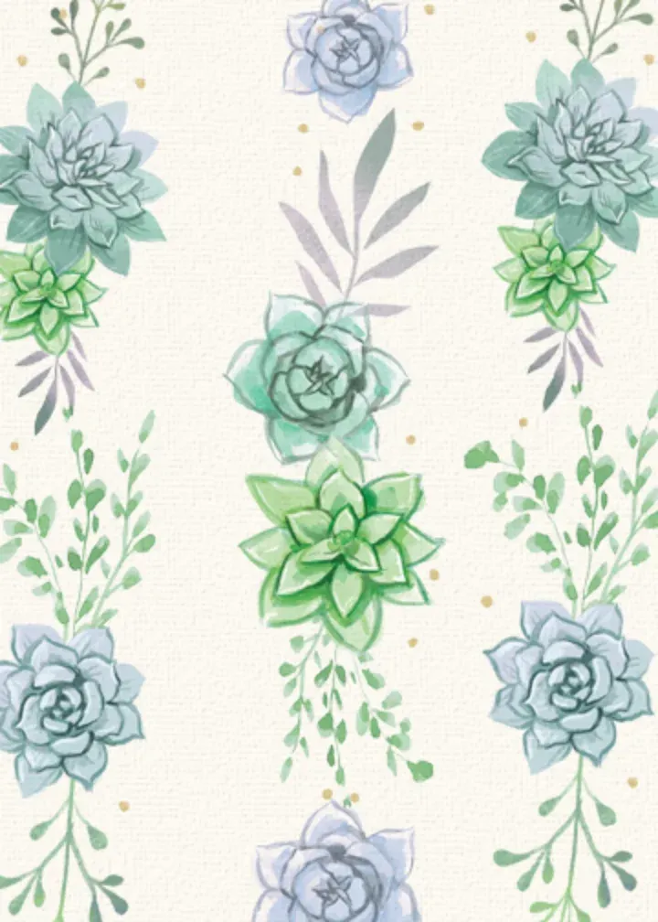 Mother's Day Succulents card inside left