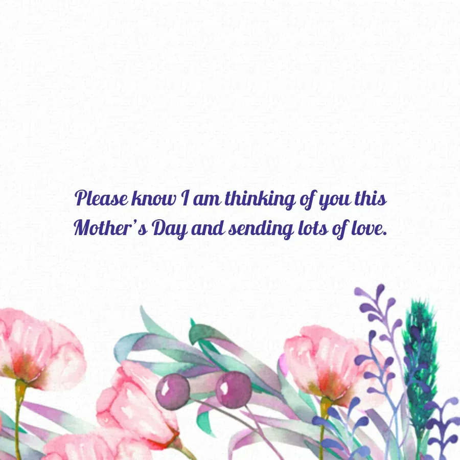 Mother's Day Loss card inside right