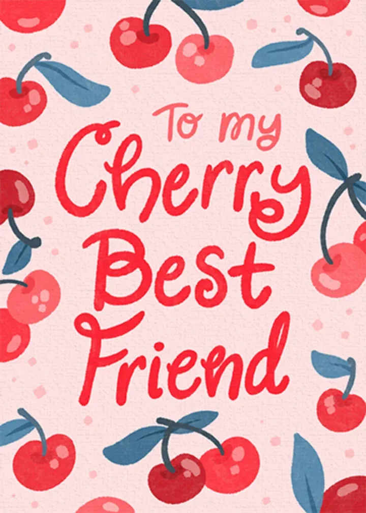 Cherry Best Friend card front