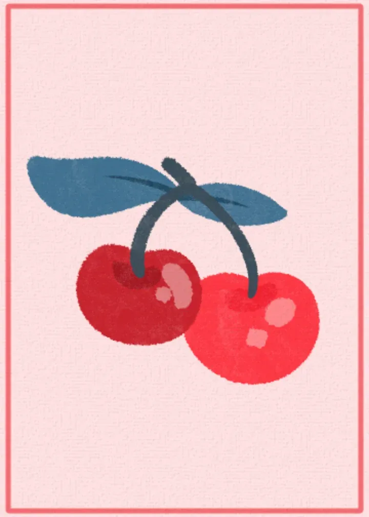 Cherry Best Friend card inside left