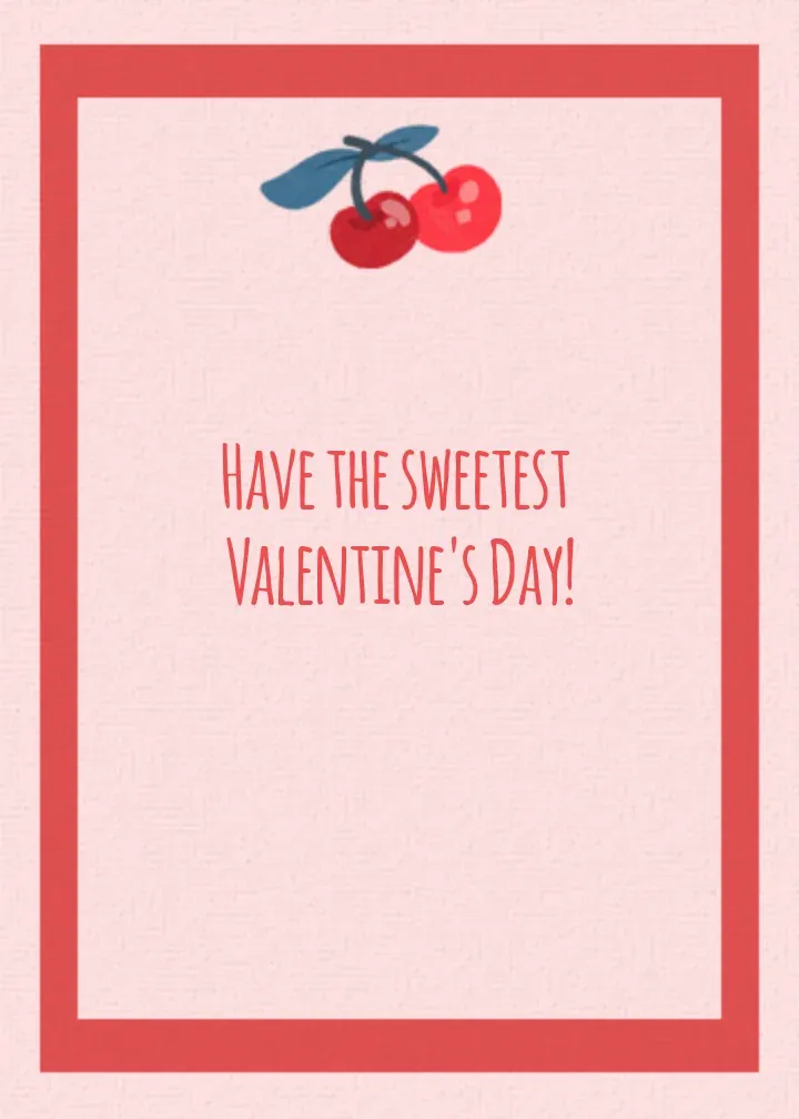 Cherry Best Friend card inside right