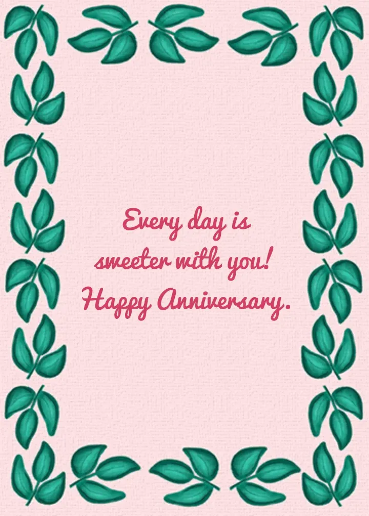 Anniversary Honey card inside right