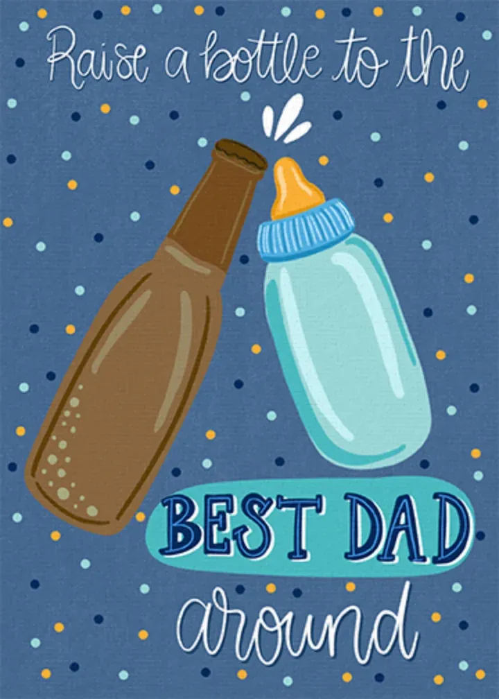 Raise a Bottle card front