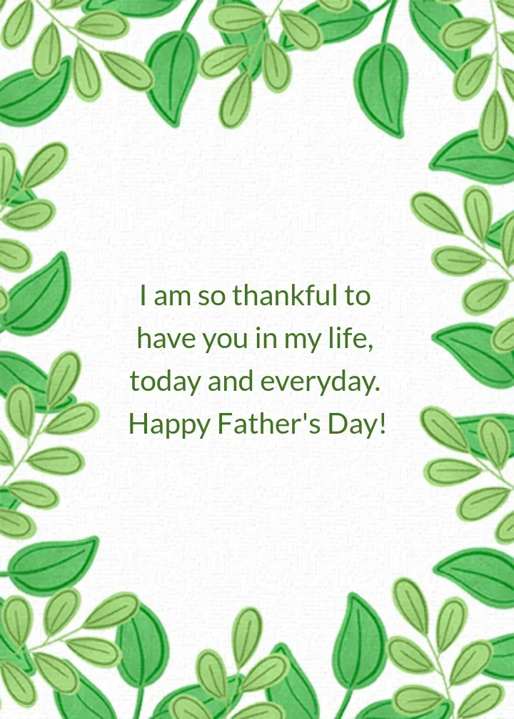 Blessed Father card inside right