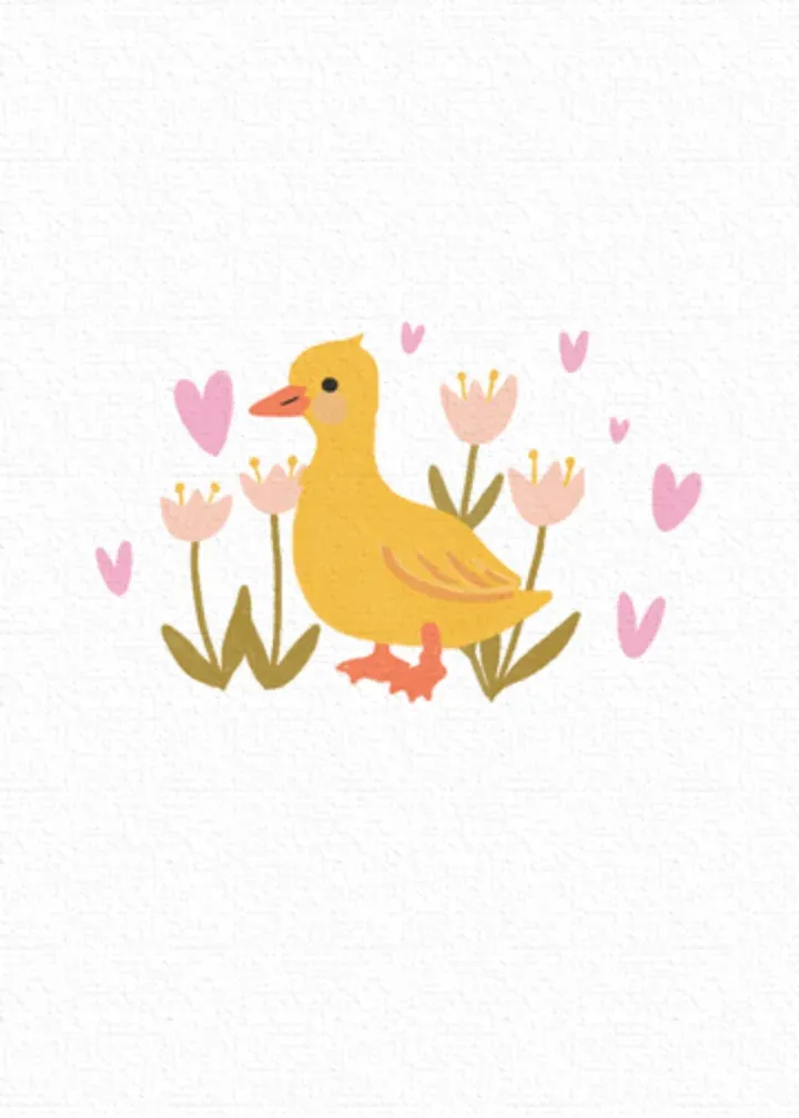 Lucky Duck card inside left