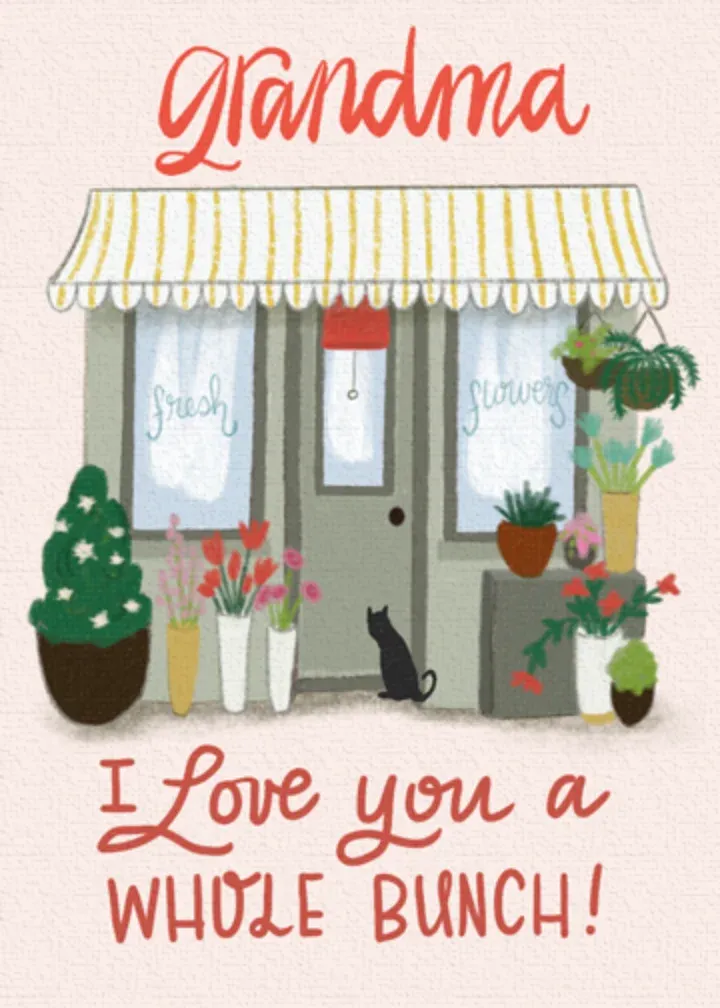 Valentine's Bunch Grandma card front