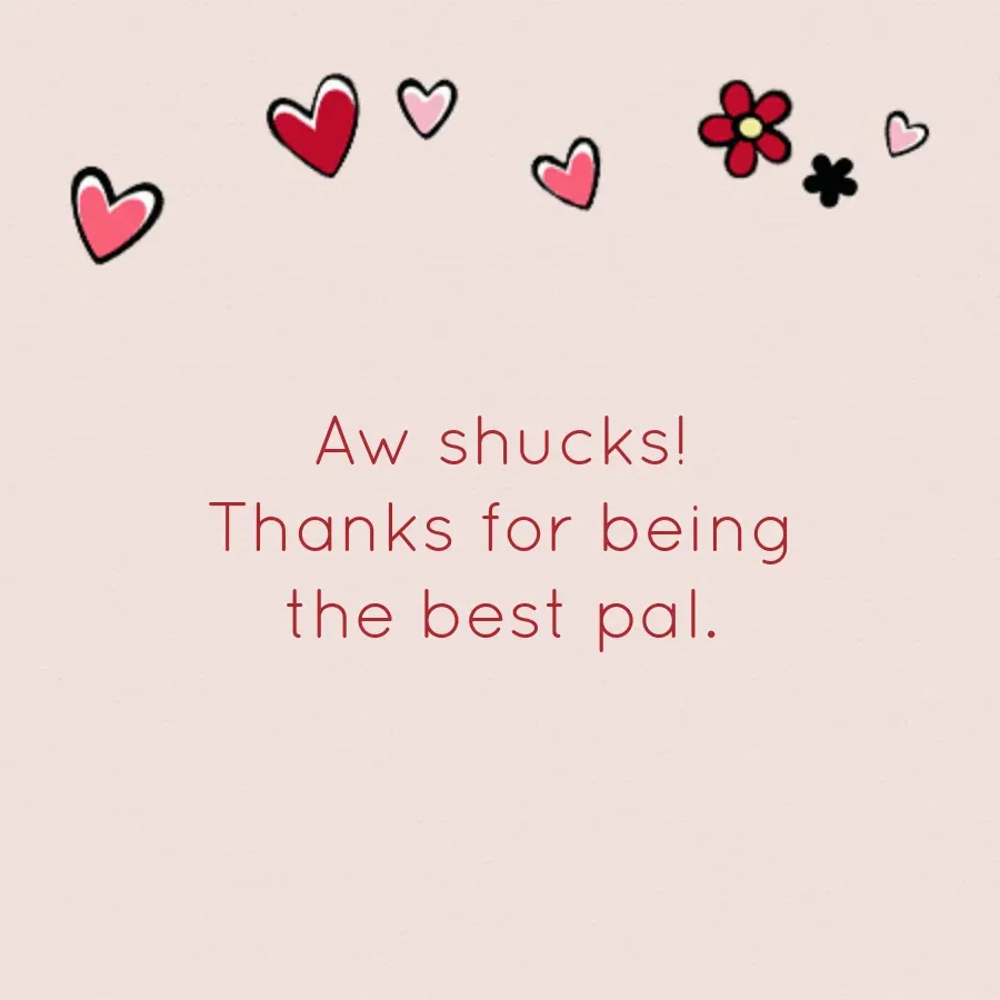 Mickey & Friends Love card inside right