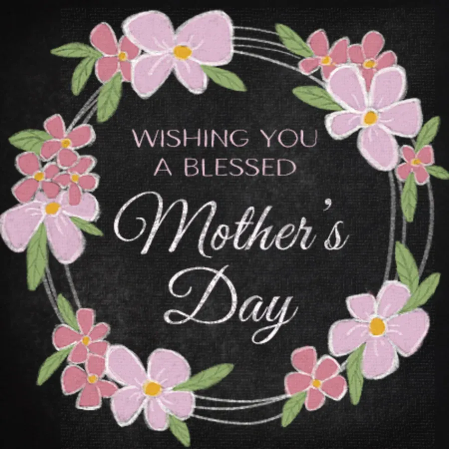 Blessed Mother's Day Wishes card front