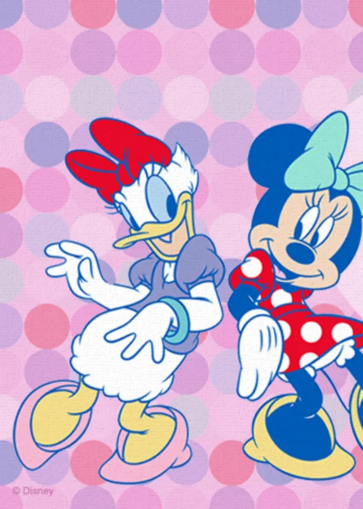 Minnie & Daisy Galentine's Day card inside left