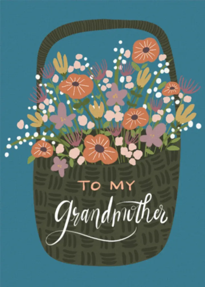 Floral Basket Grandma card front