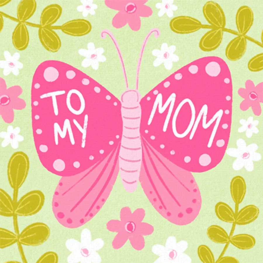 Butterfly Wings Mom card front