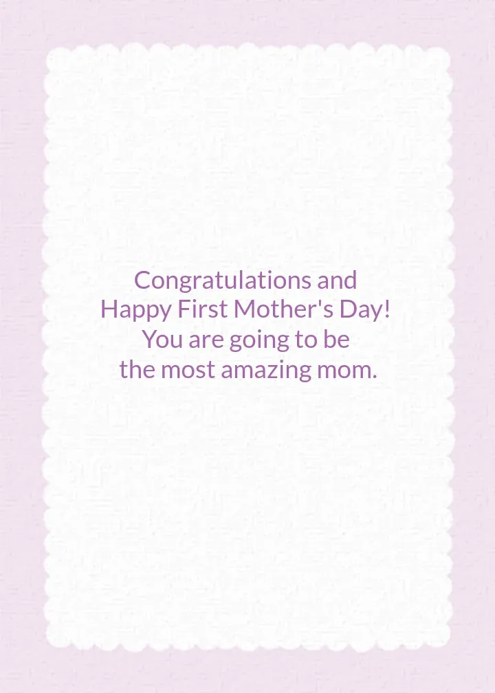 Mom-to-Be Typography card inside right