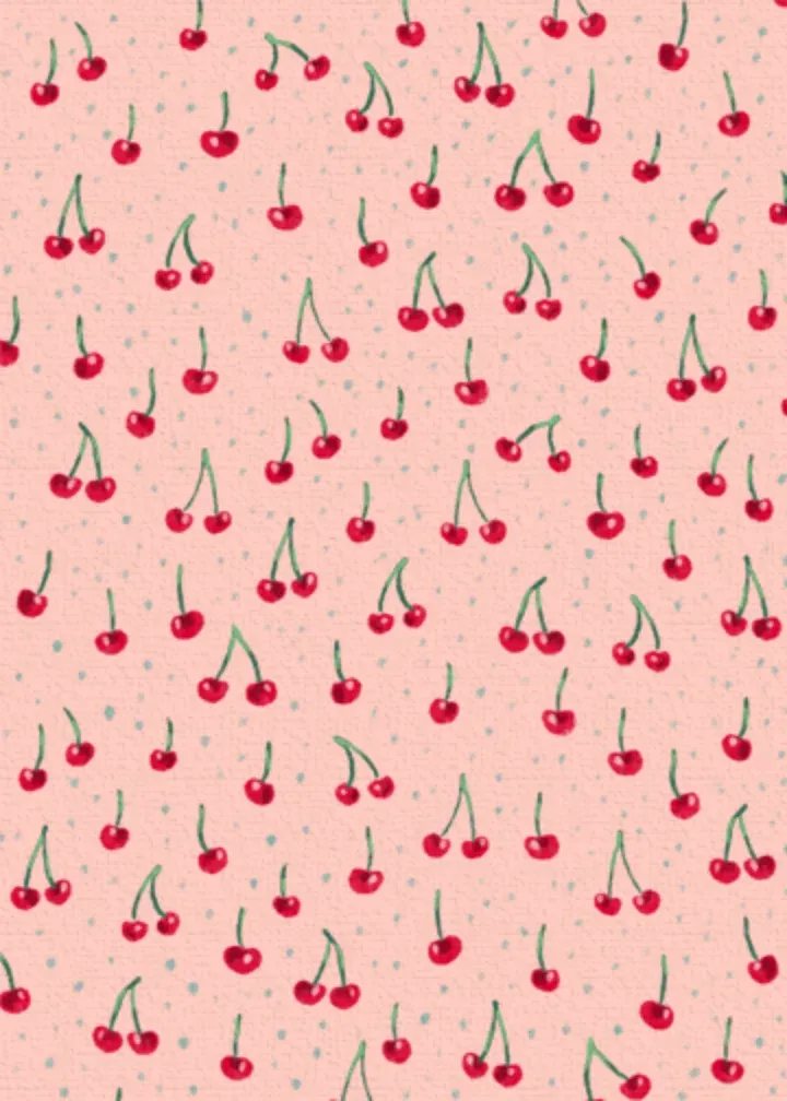 Cherries & Bows card inside left