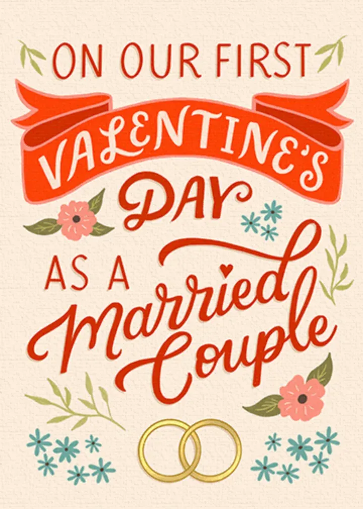 Married Valentine card front