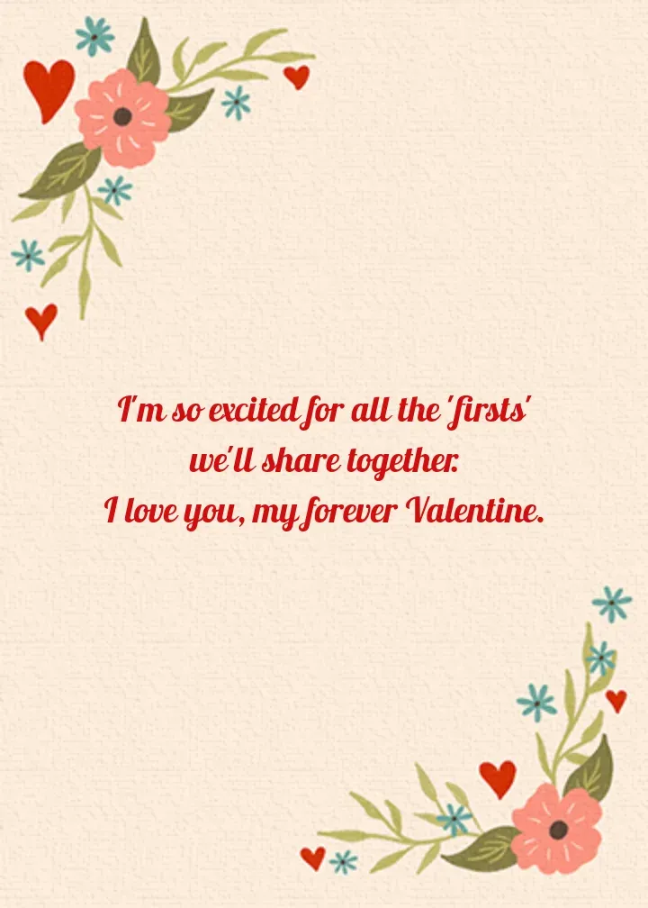 Married Valentine card inside right