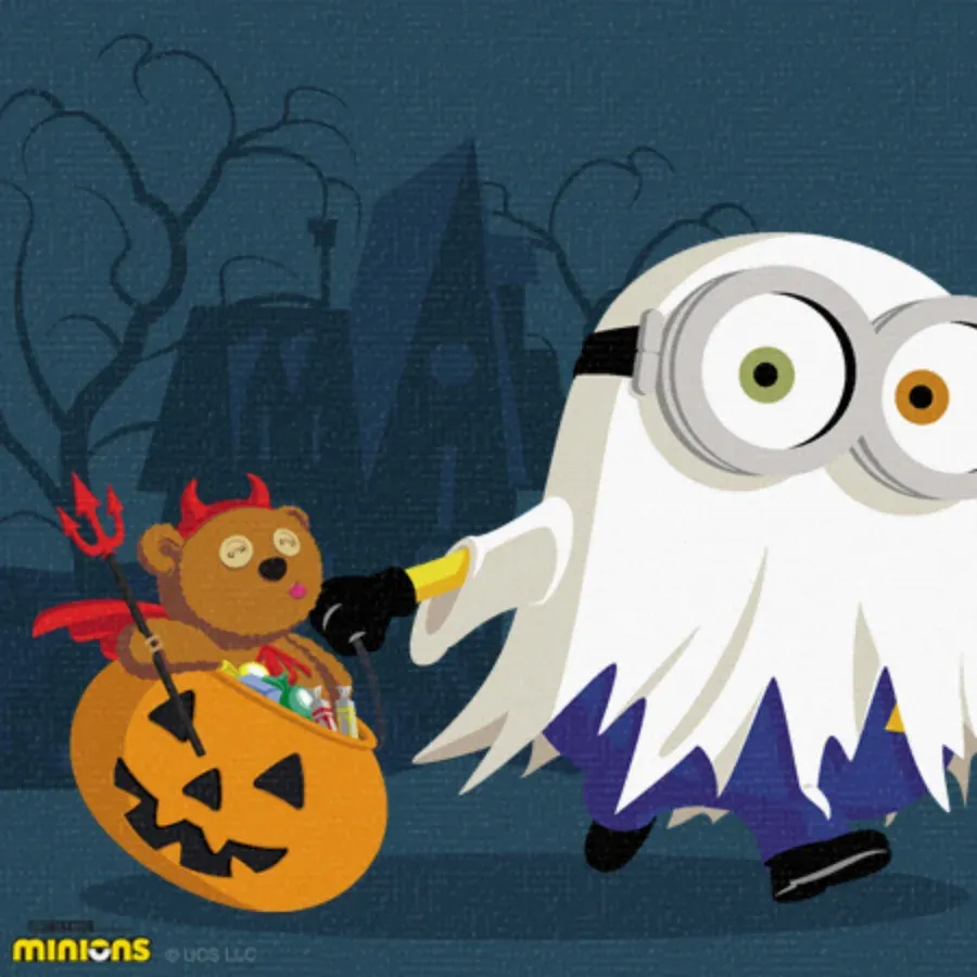 Minions | Happy Halloween Boo card inside left