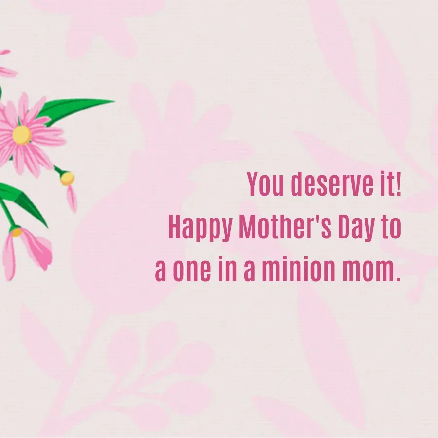 Minions | Happy Mother's Day card inside right