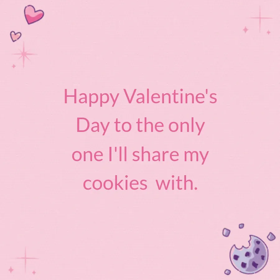 Cookie Monster Happy Valentine card inside right