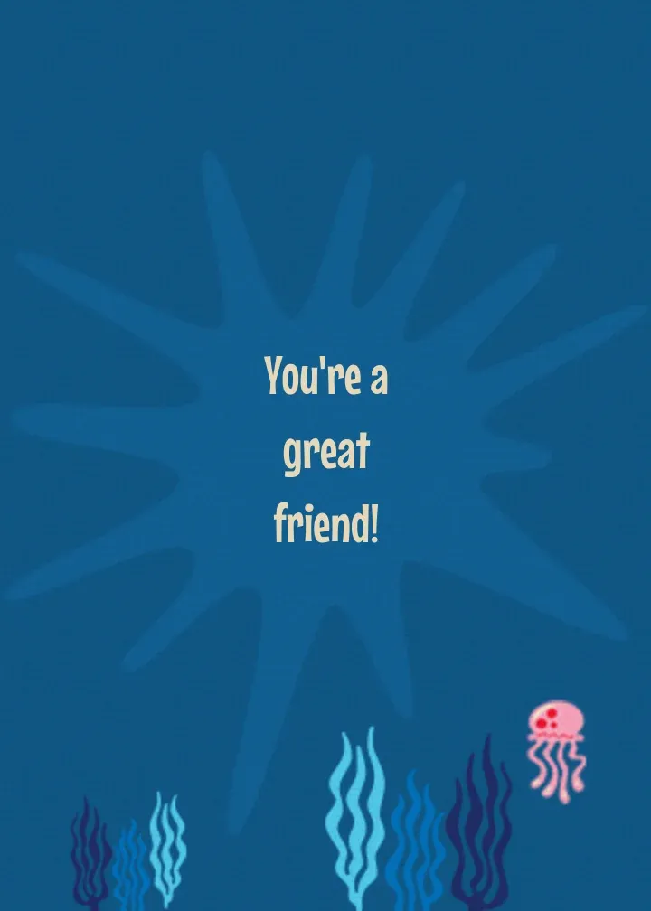 SpongeBob Friendship card inside right