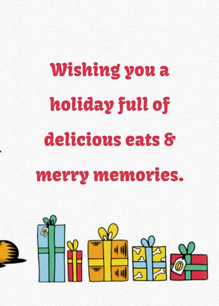 Garfield Merry Christmas card inside right