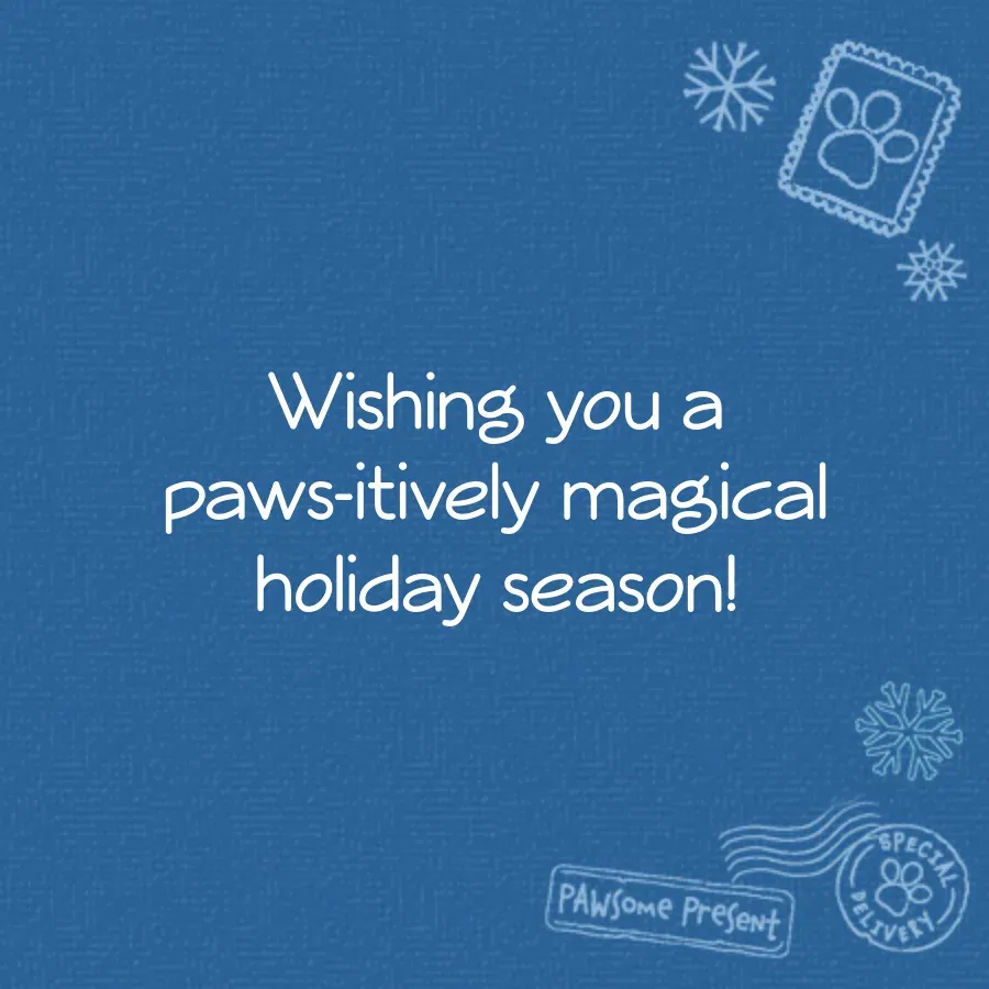 PAW Patrol Happy Holidays card inside right