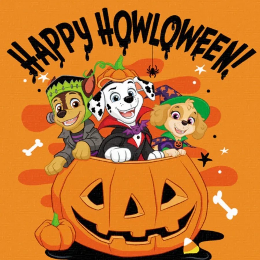 PAW Patrol Happy Halloween card front